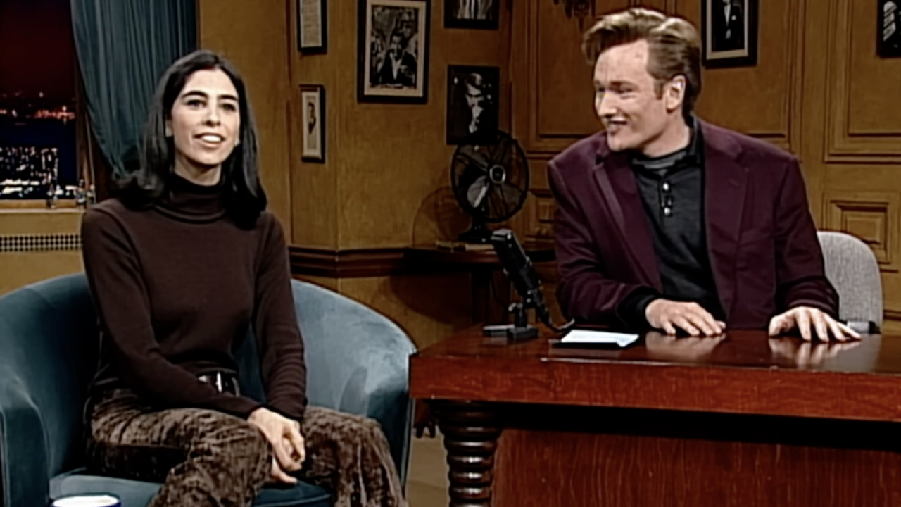 Sarah Silverman as a guest on Late Night with Conan O'Brien back in 1993.