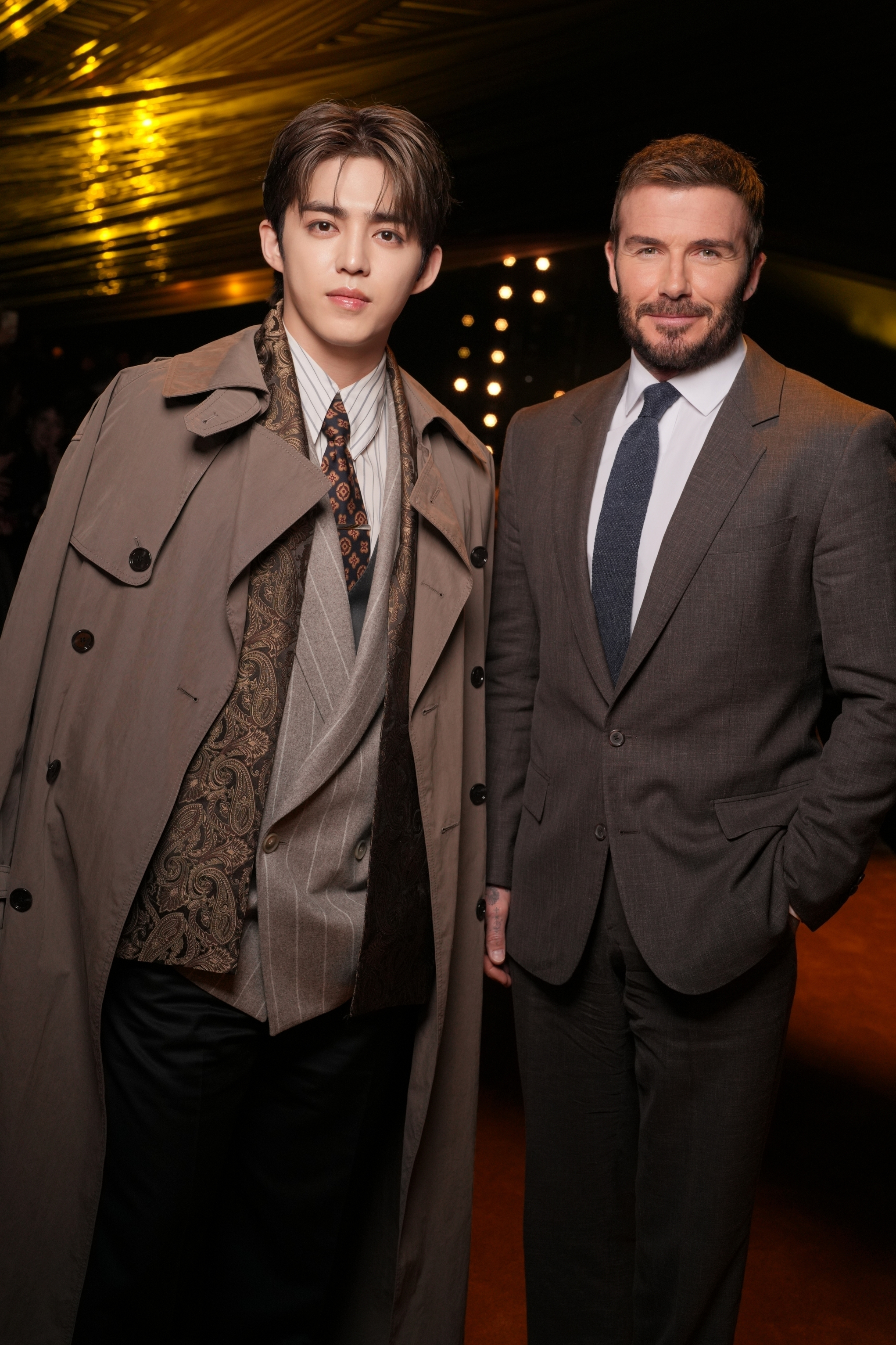 david beckham on the front row at boss aw26 show in milan