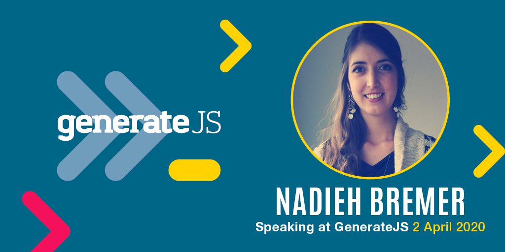 An image promoting Nadieh Bremer&#039;s appearance at GenerateJS.