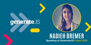 An image promoting Nadieh Bremer's appearance at GenerateJS.