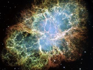 High-energy gamma rays detected in the Crab Nebula.