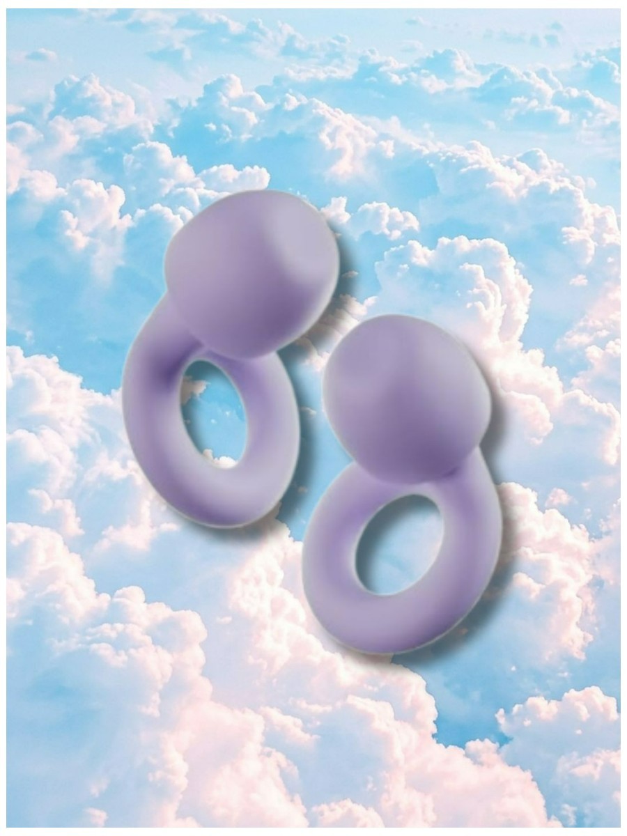 Loop, Quiet 2 Ear Plugs on a dreamy pastel cloud background.