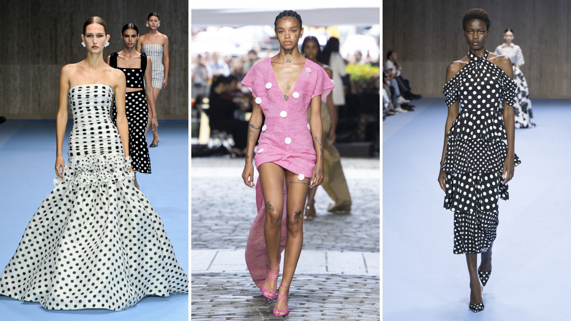 Polka Dot Dresses SS25 Catwalks Carolina Hererra Prabal Gurung