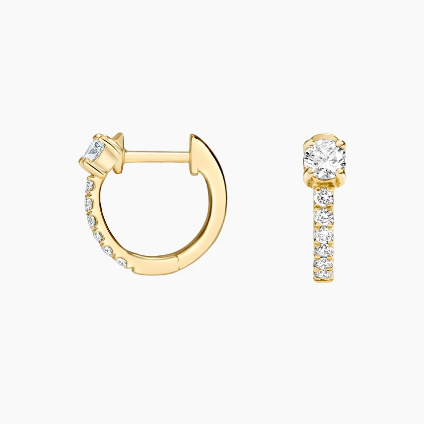 brilliantearth, Taylor Lab Diamond Huggie Earrings (1/3 ct. tw.) in 14K Yellow Gold