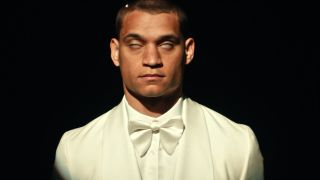 Tyriq Withers with rolled back eyes in HIM