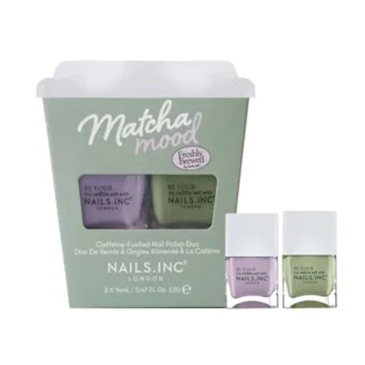 Nails Inc, Matcha Mood Nail Polish Duo Gift Set