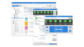 A screenshot of the Fujitsu ScanSnap iX1600's software
