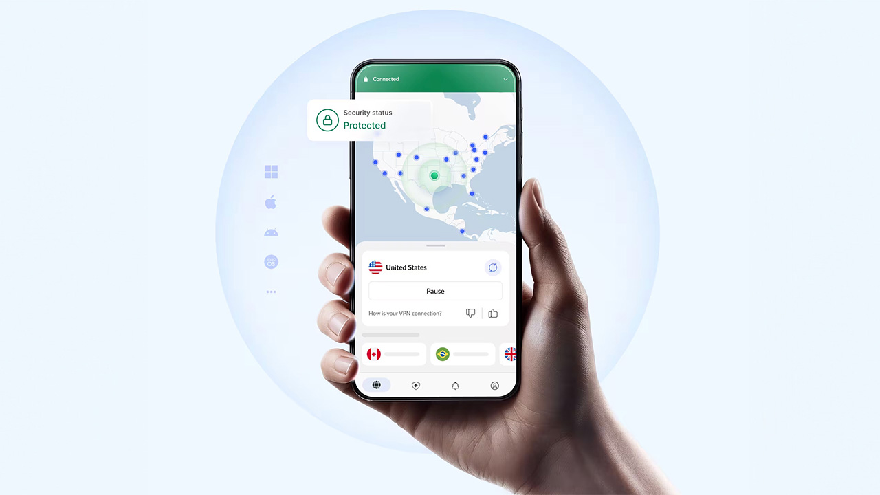 NordVPN being used on an Android device