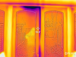 FLIR ONE Edge Pro thermal imaging camera being tested