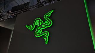 Razer logo from the Razer booth at CES 2024.