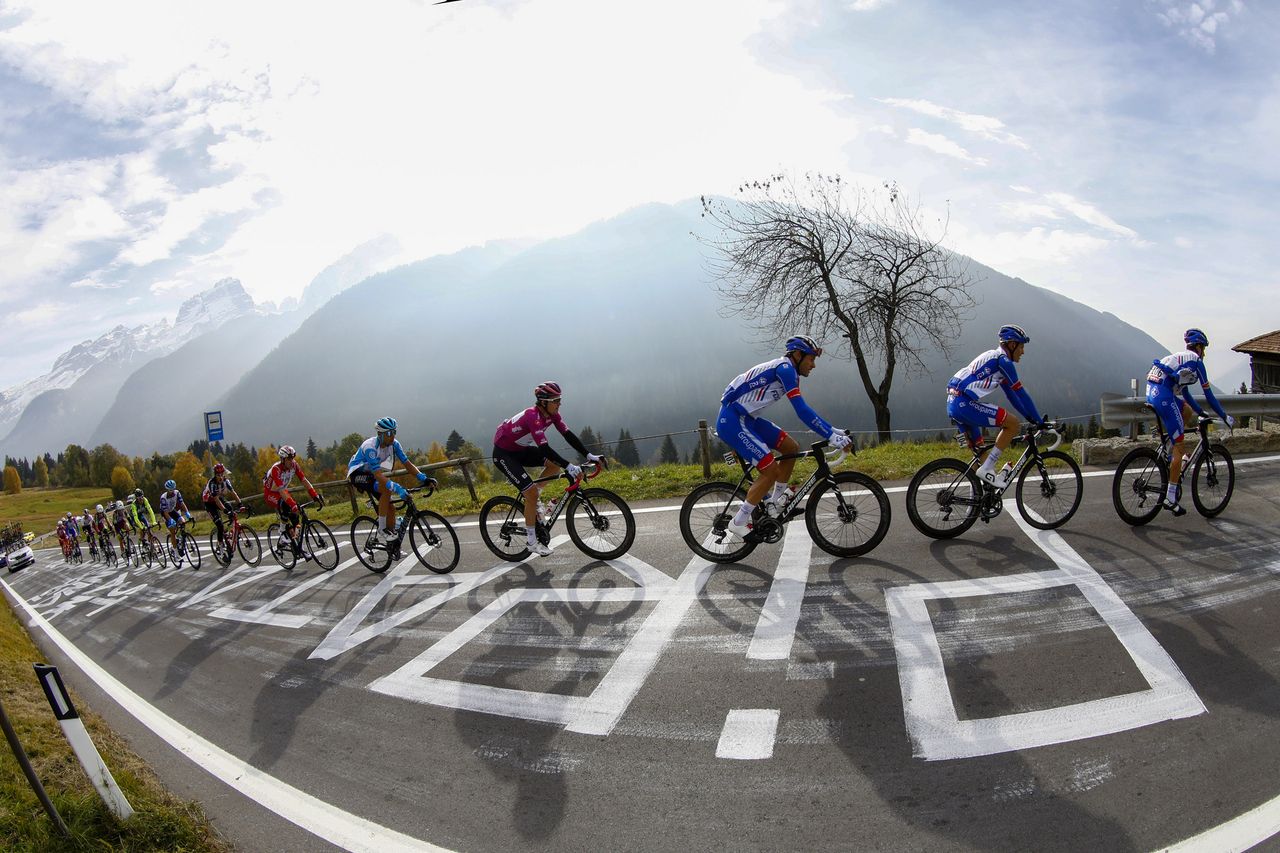 Giro dItalia 2020 103th Edition 18th Pinzolo Laghi di Cancano 207km 22102020 Scenery Arnaud Demare FRA Groupama FDJ photo Roberto BettiniBettiniPhoto2020