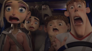 Paranorman main characters screaming at once in a car