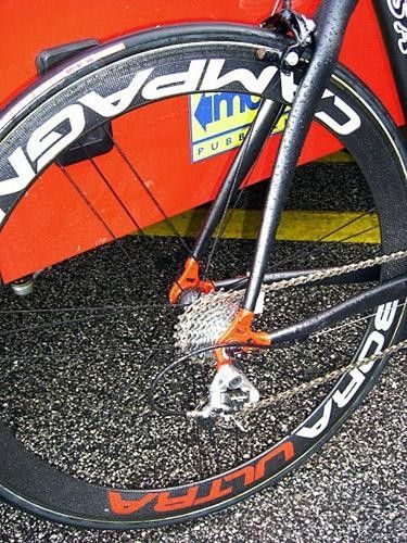 Campagnolo's top-of-the-line Bora Ultra wheelset.