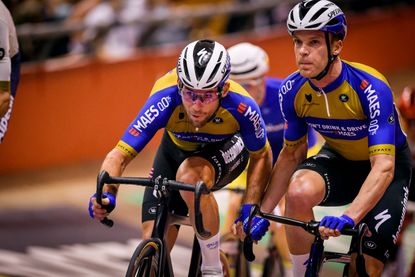 Mark Cavendish and Iljo Keisse at the Ghent Six Day 2021