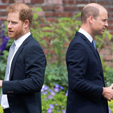 Prince Harry and Prince William with their backs to each other