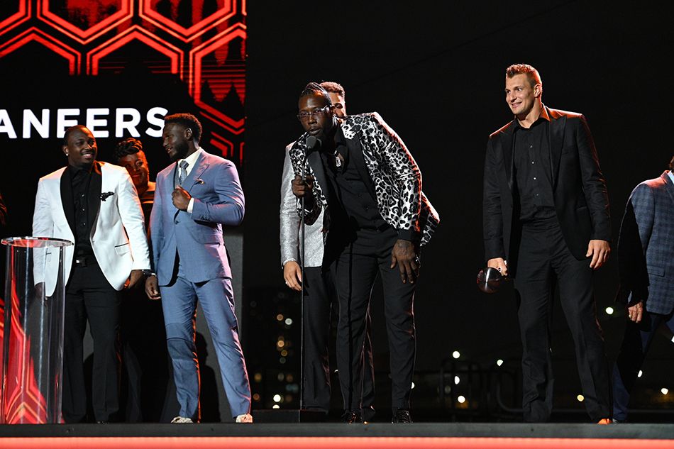 New England Patriots players at 2021 ESPY Awards