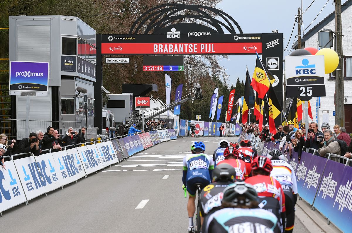 Passing under the finish arch