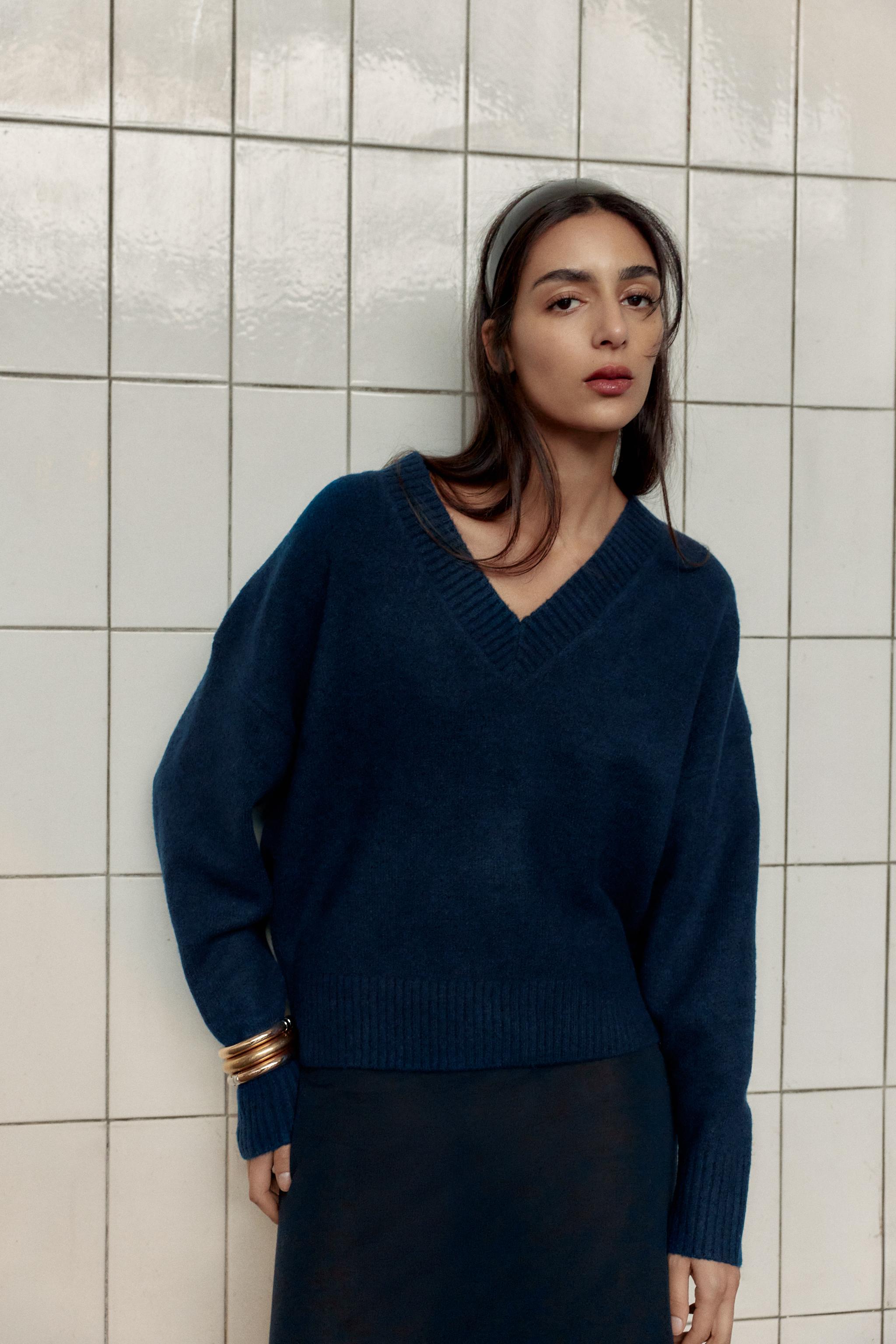 Soft Knit V-Neck Jumper