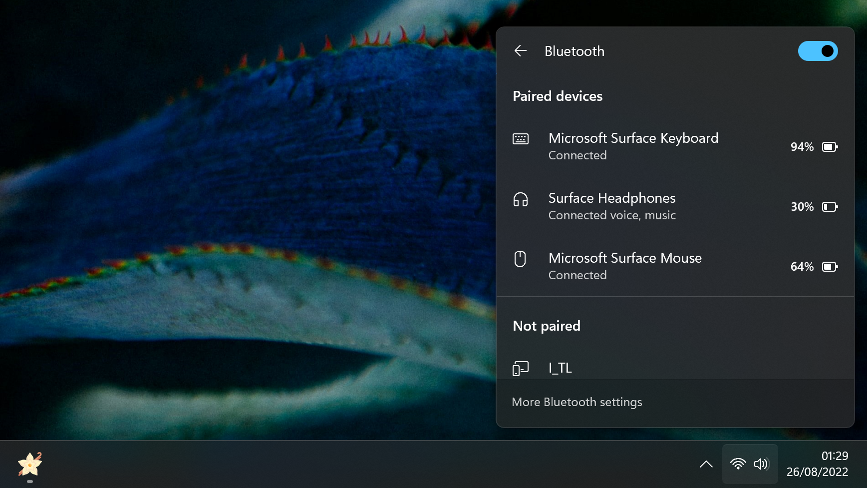Windows 11 Bluetooth settings