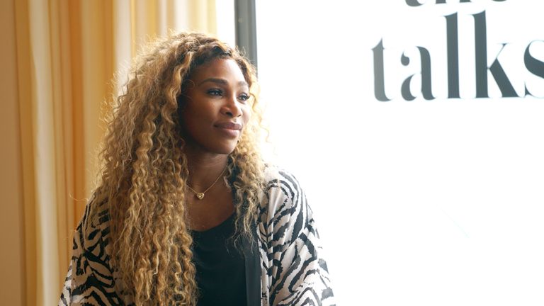 new york, new york september 09 23 time grand slam champion, olympian designer serena williams speaks during real talk with two female champions inspiring the next generation as a part of nyfw the talks presented by wheaties at spring studios during new york fashion week the shows on september 09, 2019 in new york city photo by manny carabelgetty images
