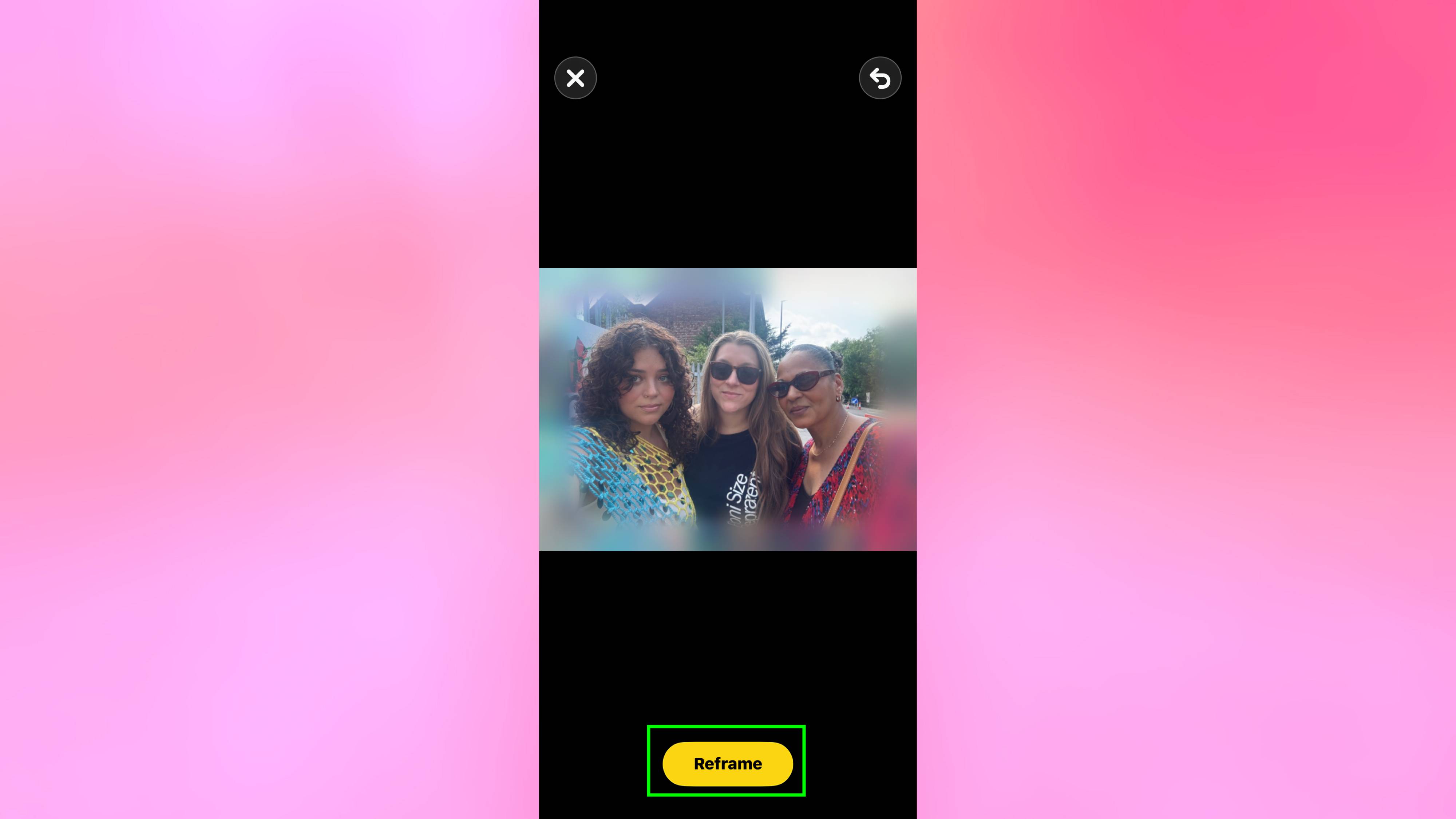 How to reframe photos in iOS 27