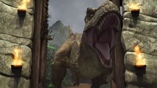 Rexy's angry.