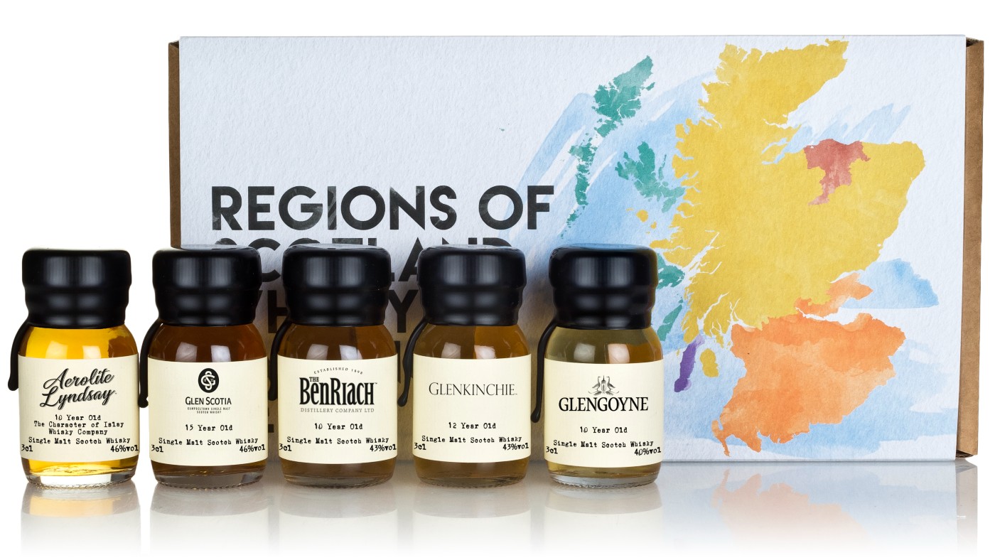 Drinks by the Dram’s Regions of Scotland whisky tasting set