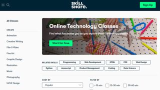 SkillShare website screenshot