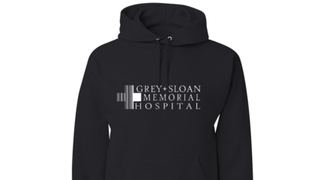 A Grey Sloan Memorial Hospital hoodie sweatshirt is shown.