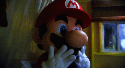 Super Mario shocked gif