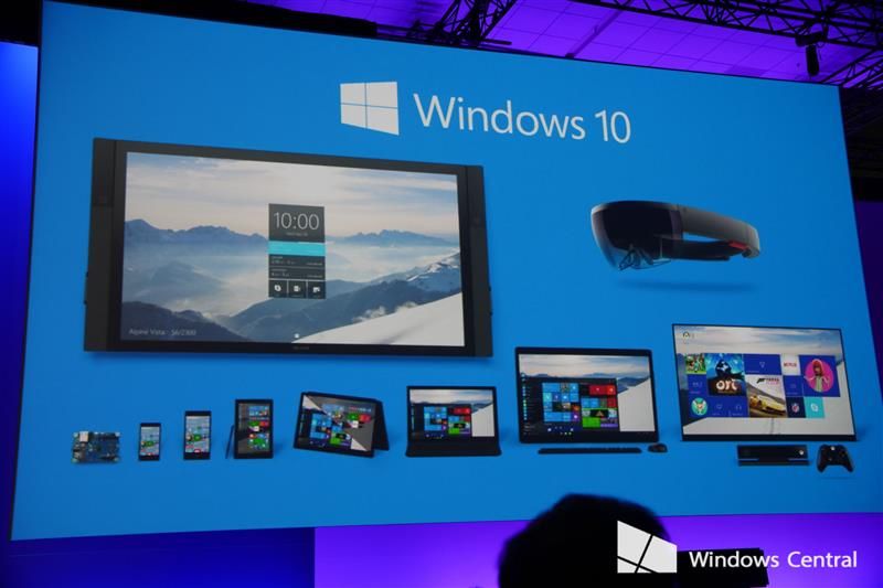 Windows 10 platform compatibility slide.