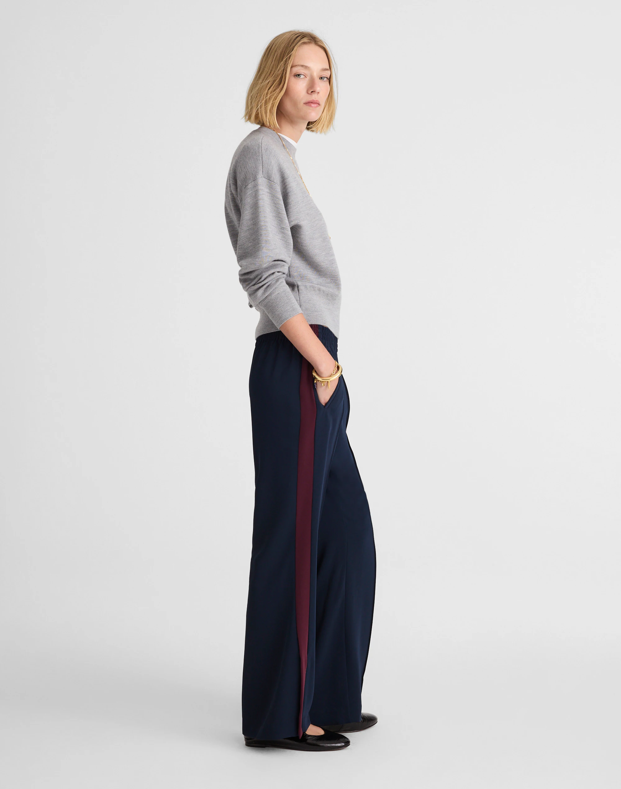Pull-On Bootcut Track Pant