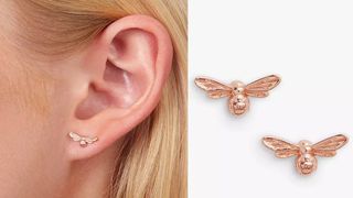Olivia Burton Textured Bee Stud Earrings