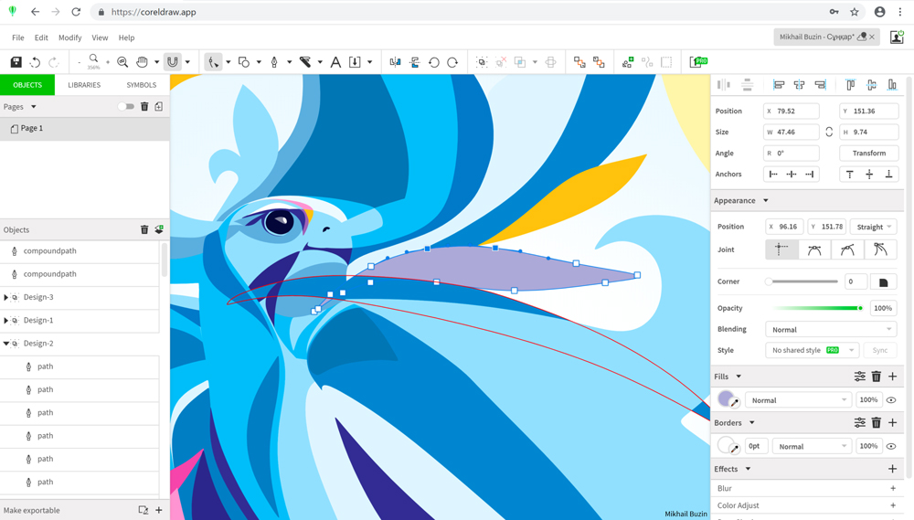 Bring your creations to life on the go with CorelDRAW.app. Image credit: Mikhail Buzin
