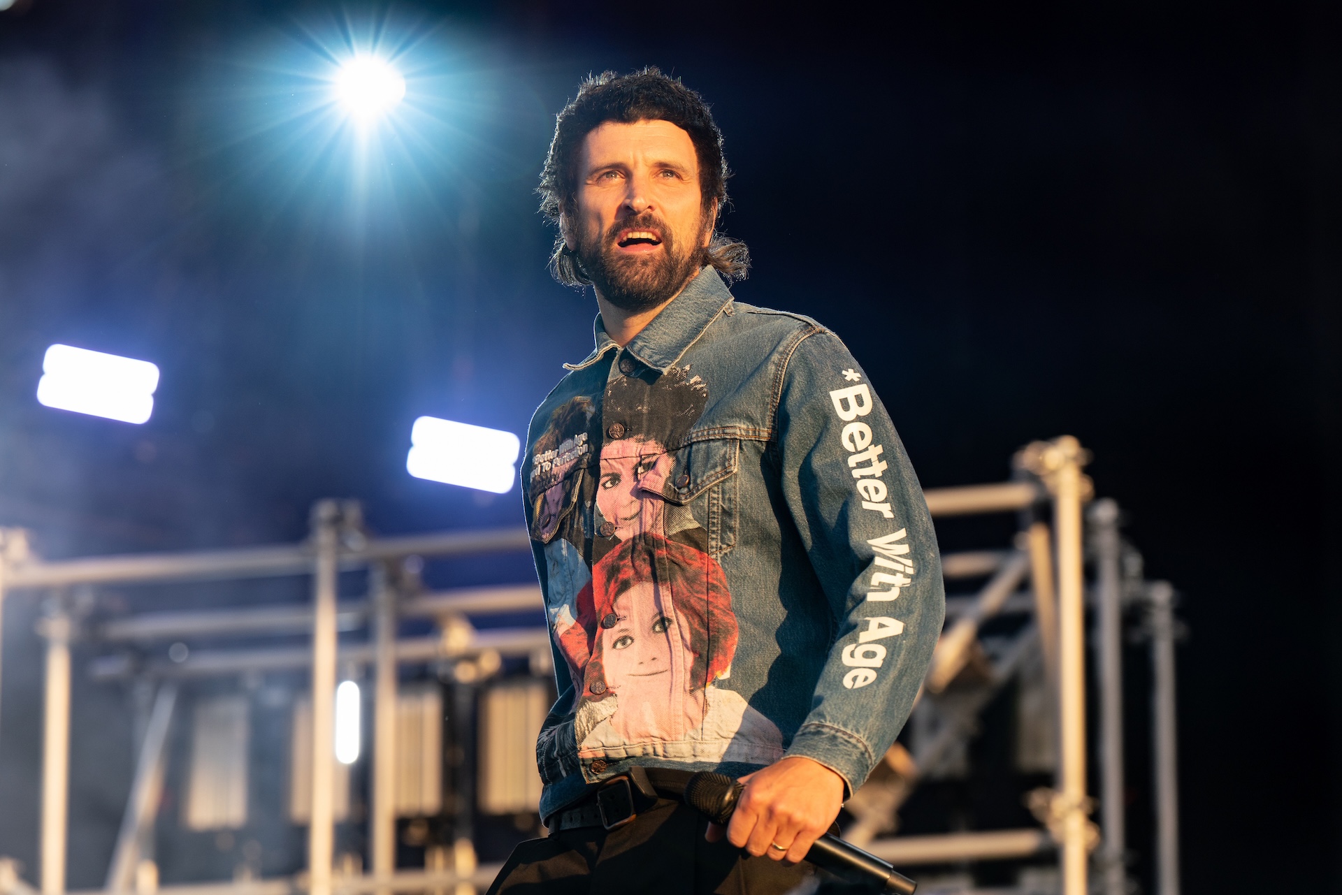 LONDON, UNITED KINGDOM - 2026/07/04: Sergio Pizzorno seen performing live on stage with band Kasabian. Kasabian play headline concert at London's Finsbury Park Sat 4 July. (Photo by Bonnie Britain/SOPA Images/LightRocket via Getty Images)