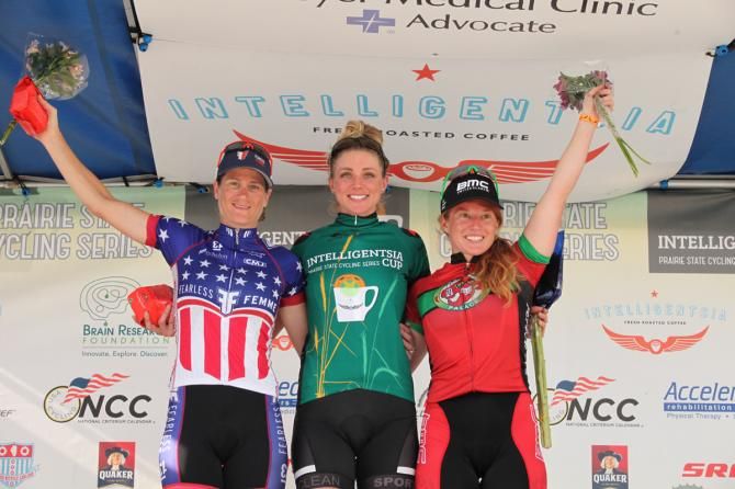 Women's podium (L-R): Theresa Cliff-Ryan, Erica Allar and Christy Keely