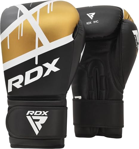 Rdx Boxing Gloves Ego for Men, Women &amp;amp; Kids | Maya Hide Leather Sparring Gloves for Muay Thai,kickboxing &amp;amp; Mma | Ventilated Palm, Long Wrist Support,training &amp;amp; Punching Bag Workout,4 6 8 10 12 14 16oz