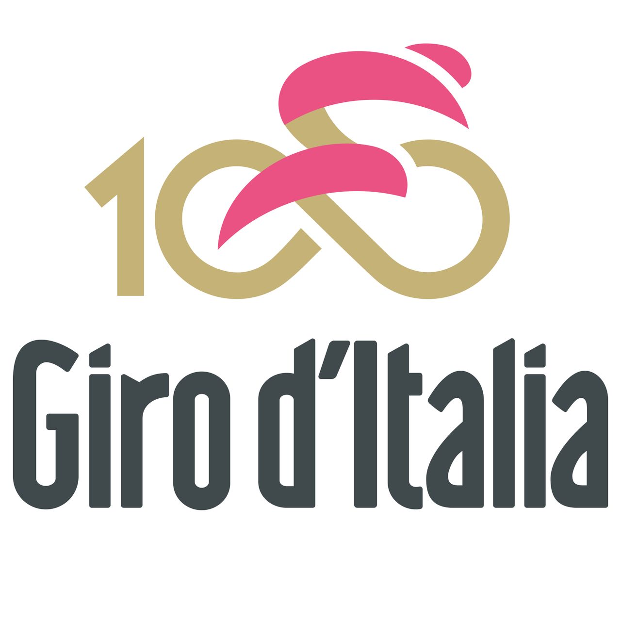The logo for the 100th Giro d'Italia.