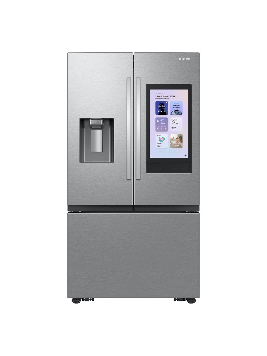 Samsung, Samsung - 36 In. Wide 30 Cu. Ft. Bespoke Ai 3-Door French Door Smart Refrigerator With Family Hub - Stainless Steel