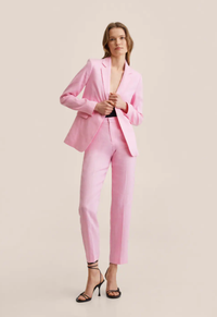 Pink 100% Linen Blazer Suit I $74.12/£59.99