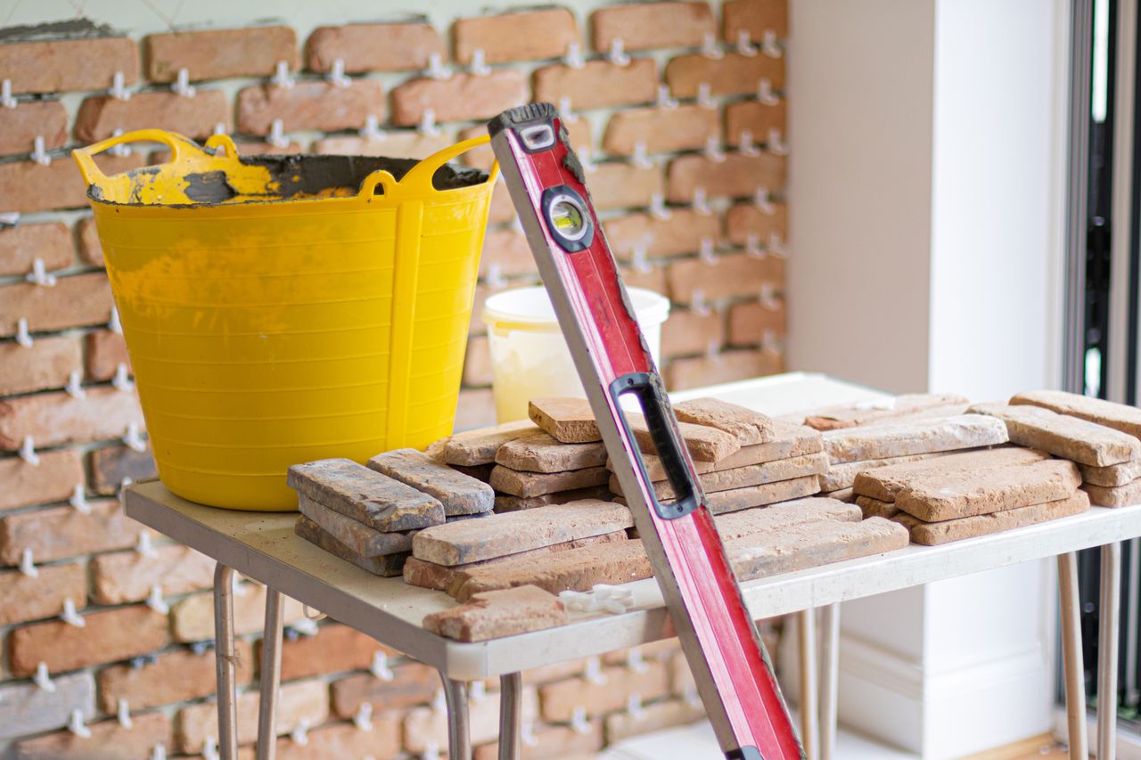 how to lay brick slips with step by step pictures