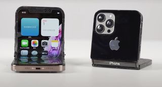 iPhone V foldable phone concept front and back