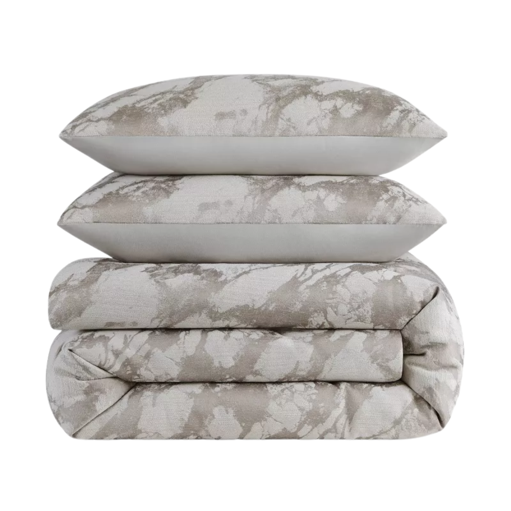 a marble gray bedding set