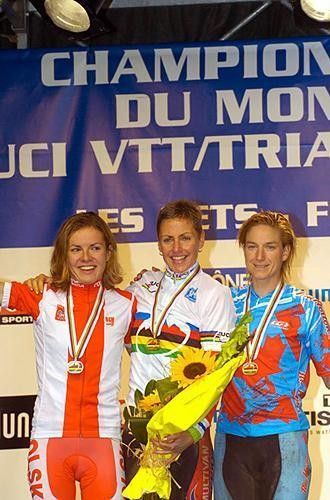 On the podium at the 2004 world's