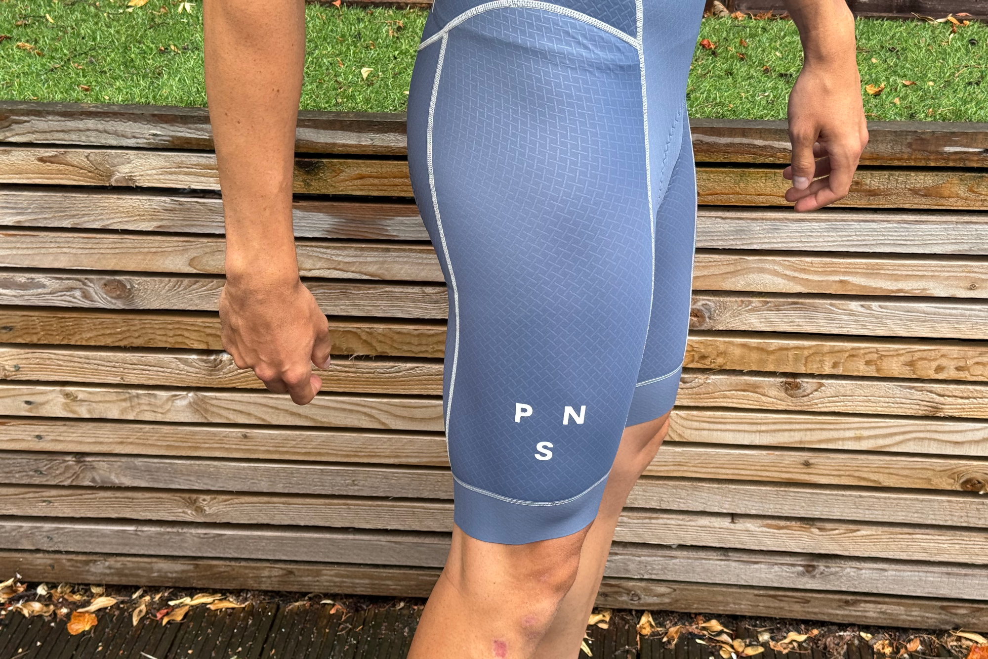 Detail of the PNS Mechansim bib shorts 2025