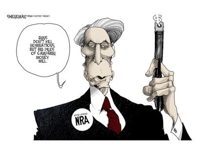 Political cartoon NRA campaign