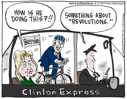 Editorial Cartoon U.S. Hillary Bernie