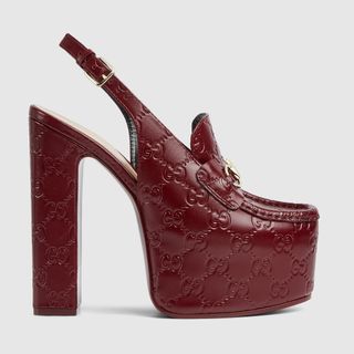 Gucci, Horsebit Platform Loafer Slingbacks