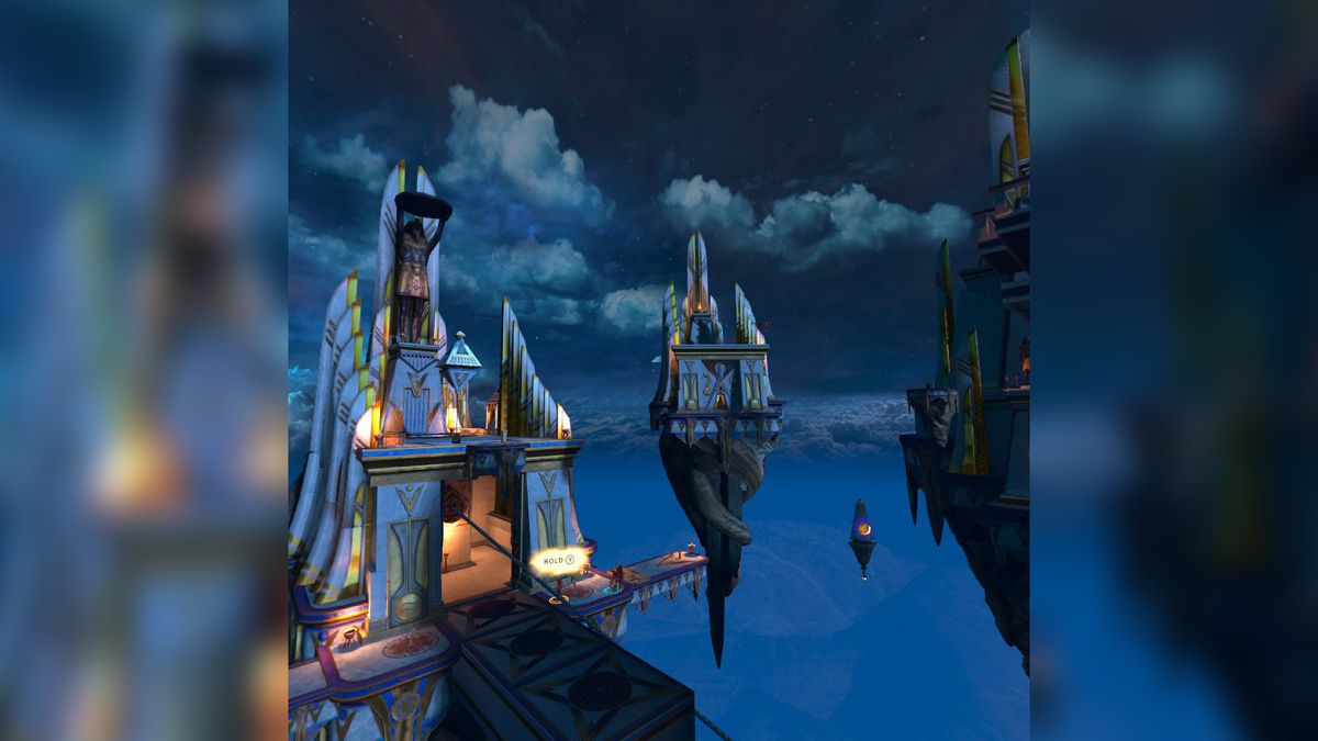 A screenshot from Asgard's Wrath 2 running on a Meta Quest 3