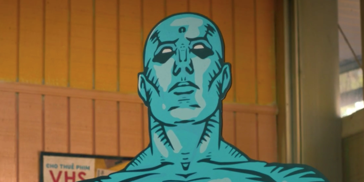 doctor manhattan cardboard stand watchmen tv show